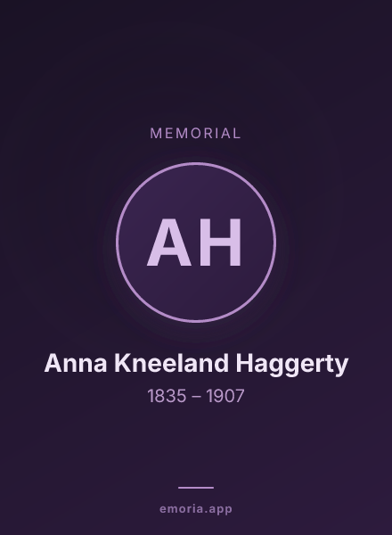 Memorial portrait of Anna Kneeland Haggerty