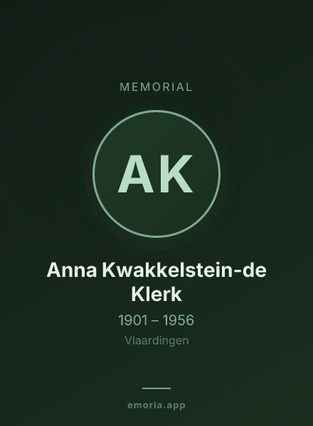 Memorial portrait of Anna Kwakkelstein-de Klerk