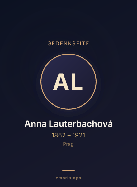 Gedenkportrait von Anna Lauterbachová