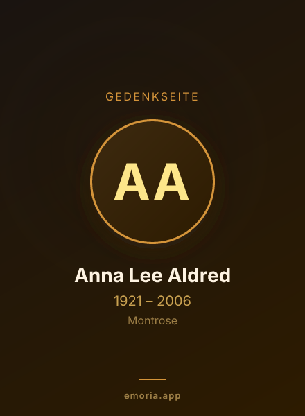 Gedenkportrait von Anna Lee Aldred