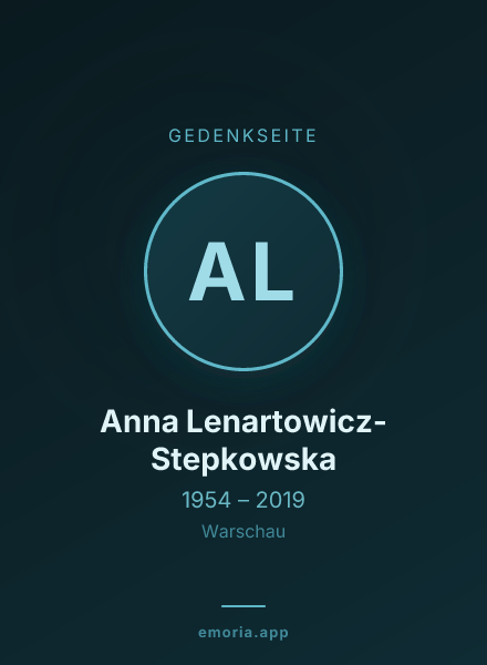 Gedenkportrait von Anna Lenartowicz-Stepkowska