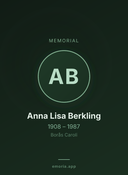Memorial portrait of Anna Lisa Berkling