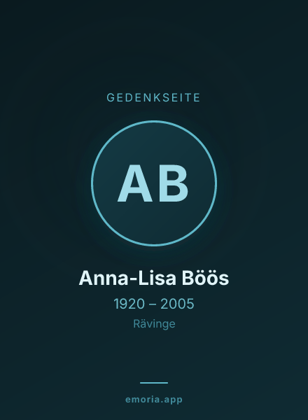 Gedenkportrait von Anna-Lisa Böös