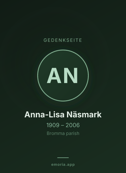 Gedenkportrait von Anna-Lisa Näsmark