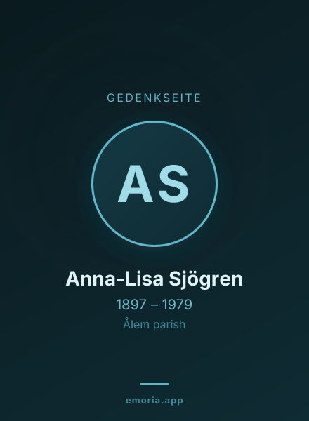 Gedenkportrait von Anna-Lisa Sjögren