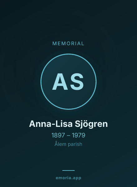 Memorial portrait of Anna-Lisa Sjögren