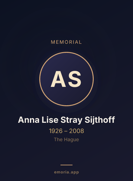 Memorial portrait of Anna Lise Stray Sijthoff