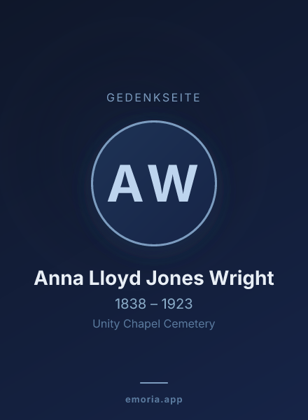 Gedenkportrait von Anna Lloyd Jones Wright