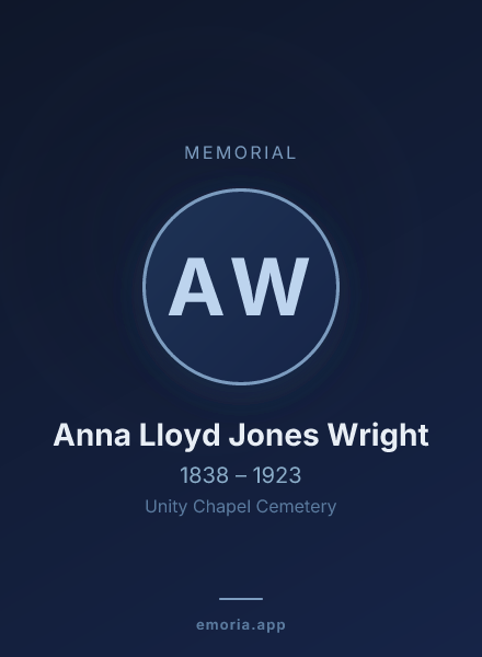 Memorial portrait of Anna Lloyd Jones Wright