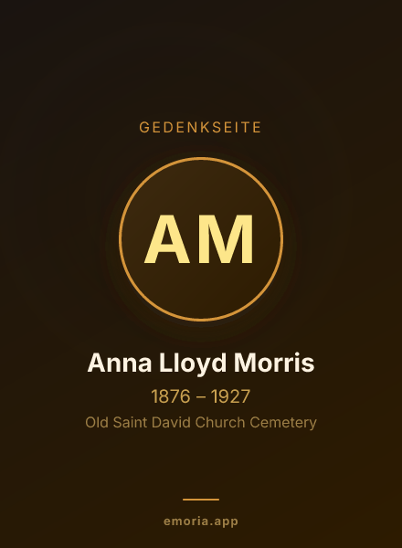 Gedenkportrait von Anna Lloyd Morris