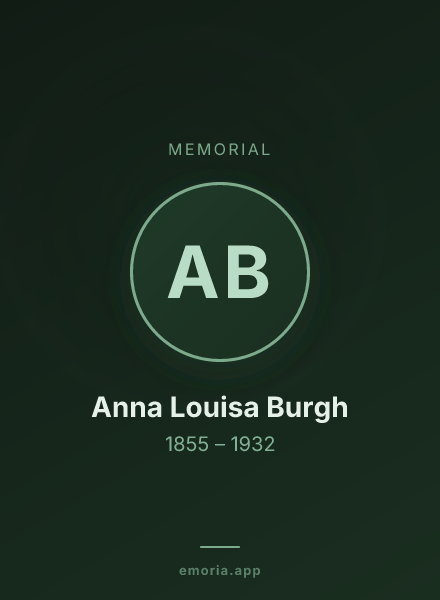 Memorial portrait of Anna Louisa Burgh