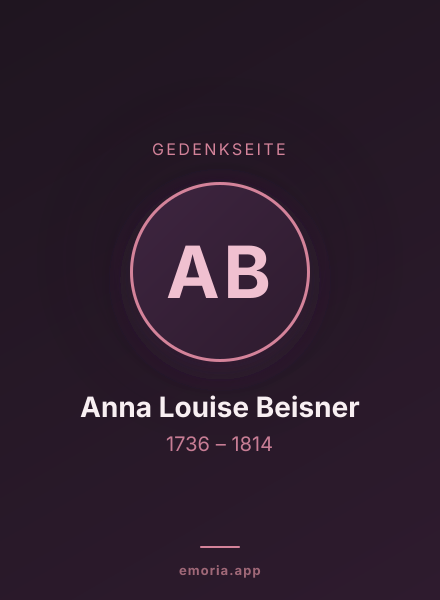 Gedenkportrait von Anna Louise Beisner