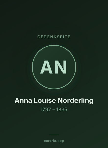 Gedenkportrait von Anna Louise Norderling