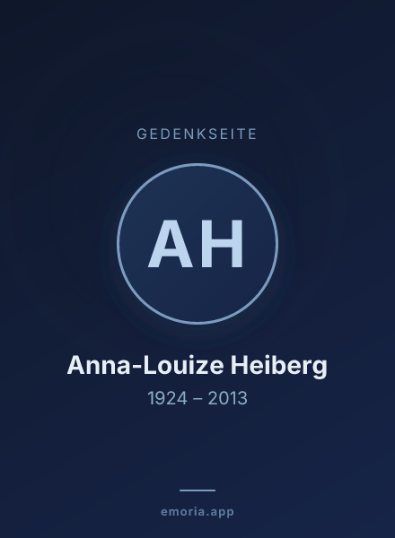 Gedenkportrait von Anna-Louize Heiberg
