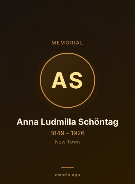 Memorial portrait of Anna Ludmilla Schöntag