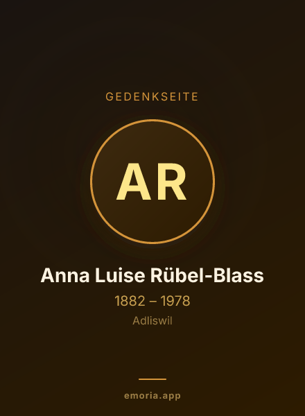 Gedenkportrait von Anna Luise Rübel-Blass