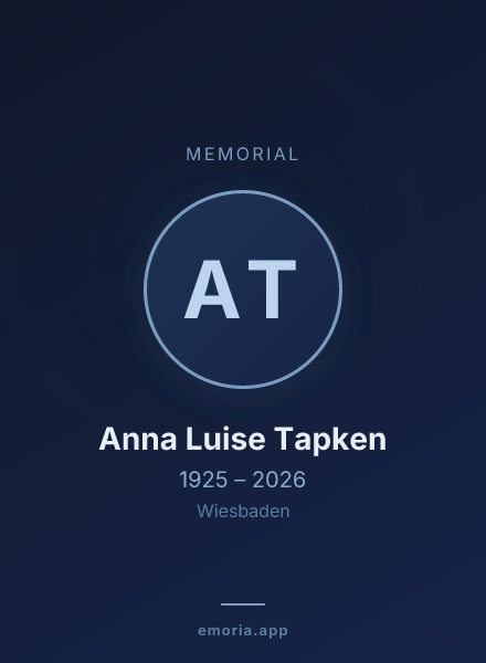 Memorial portrait of Anna Luise Tapken