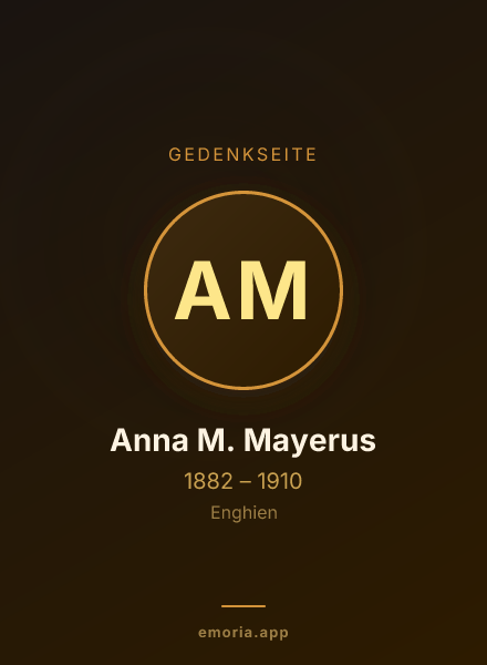 Gedenkportrait von Anna M. Mayerus
