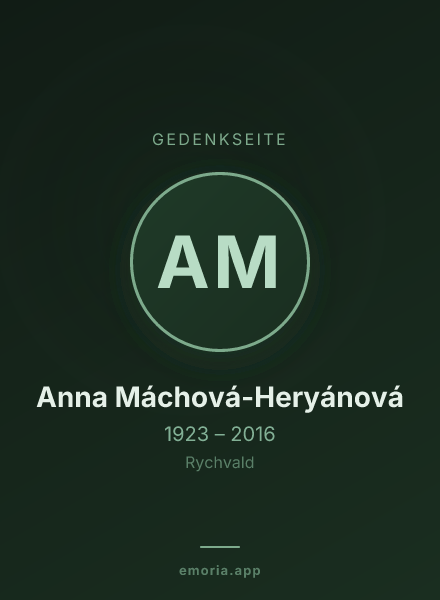 Gedenkportrait von Anna Máchová-Heryánová