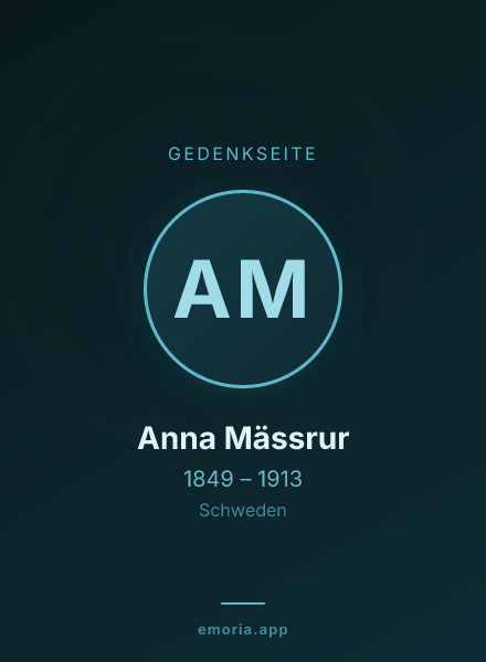 Gedenkportrait von Anna Mässrur