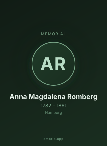 Memorial portrait of Anna Magdalena Romberg