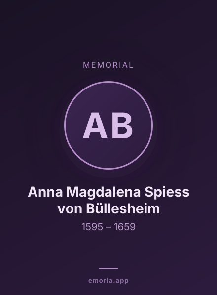 Memorial portrait of Anna Magdalena Spiess von Büllesheim