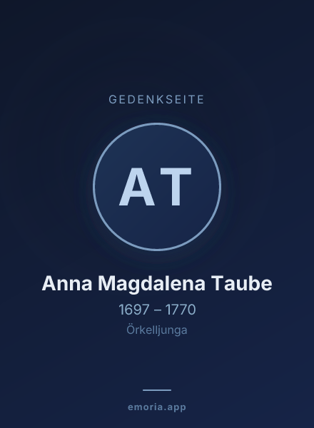 Gedenkportrait von Anna Magdalena Taube