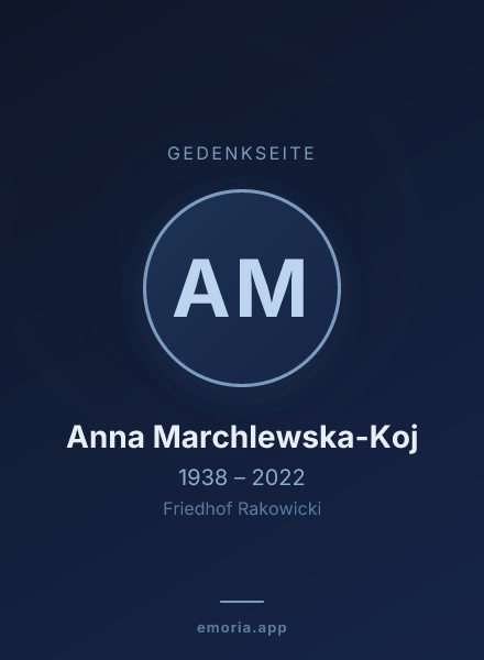 Gedenkportrait von Anna Marchlewska-Koj