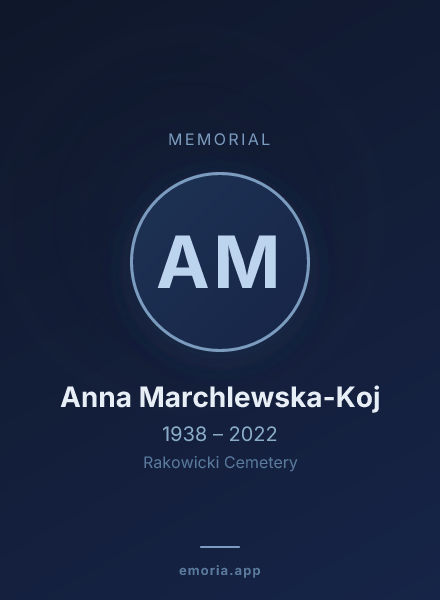 Memorial portrait of Anna Marchlewska-Koj