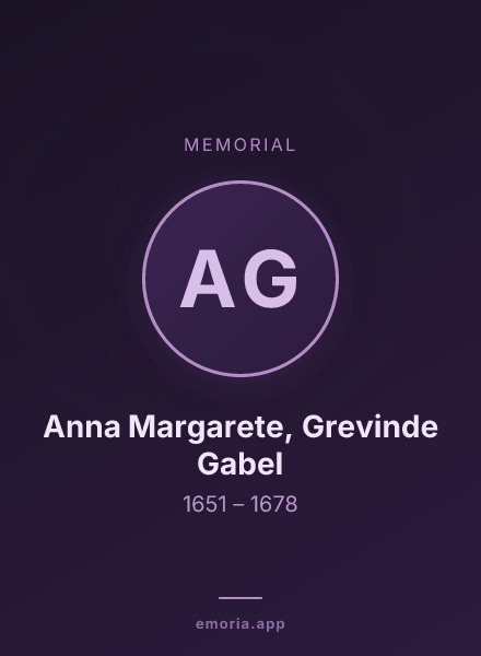 Memorial portrait of Anna Margarete, Grevinde Gabel