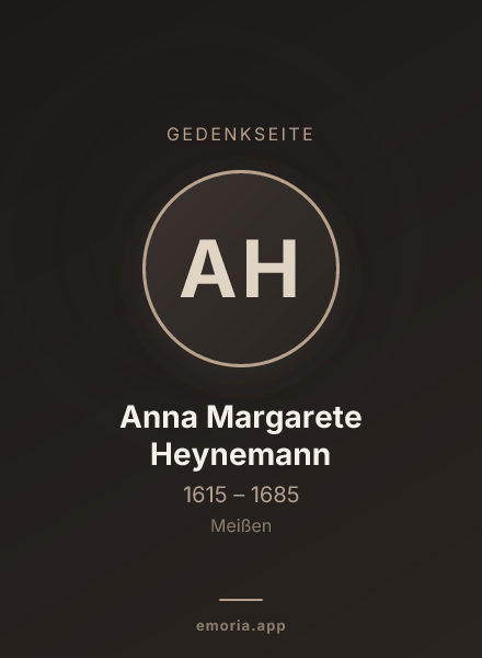 Gedenkportrait von Anna Margarete Heynemann