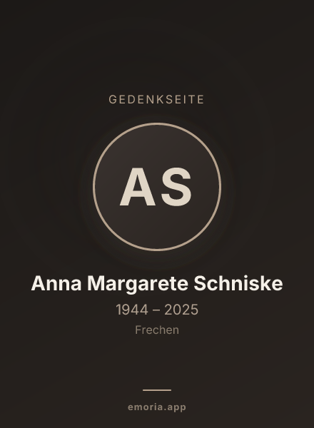 Gedenkportrait von Anna Margarete Schniske