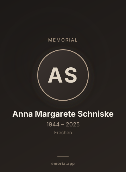 Memorial portrait of Anna Margarete Schniske