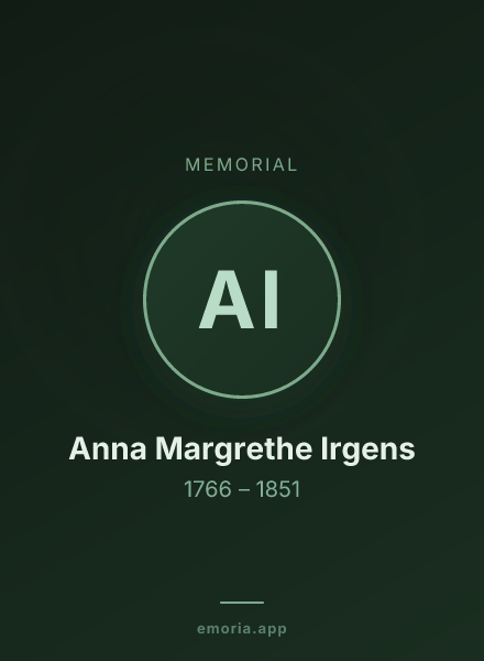 Memorial portrait of Anna Margrethe Irgens