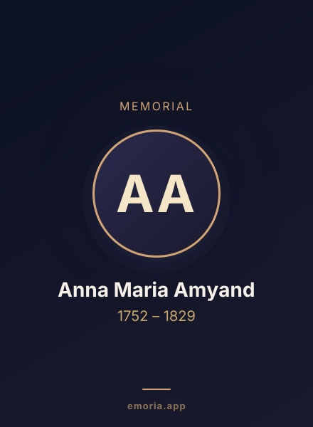 Memorial portrait of Anna Maria Amyand