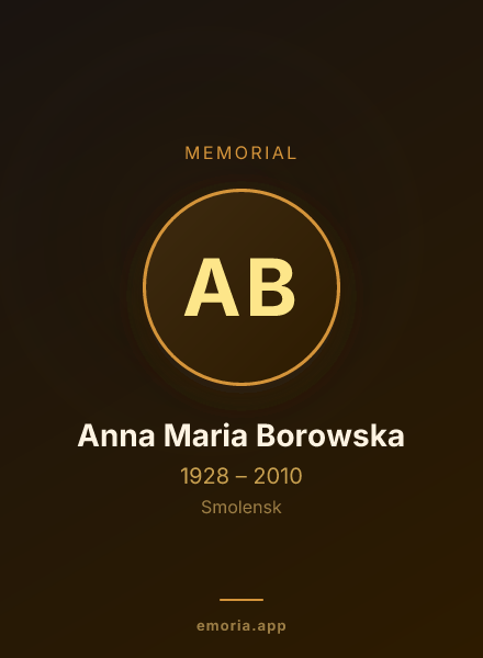 Memorial portrait of Anna Maria Borowska