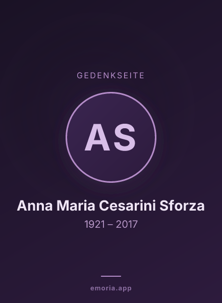 Gedenkportrait von Anna Maria Cesarini Sforza