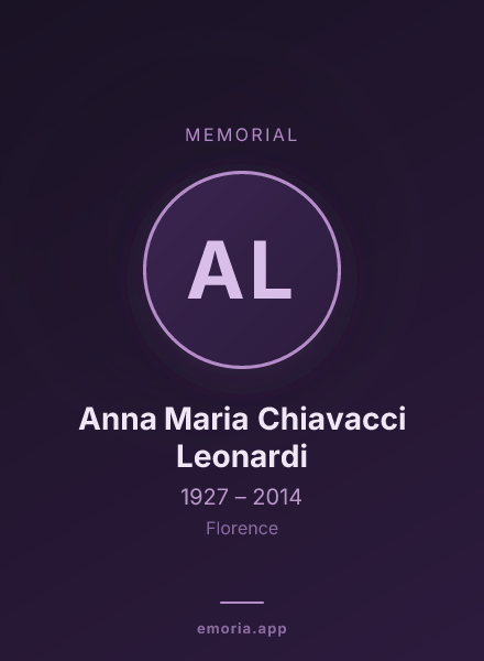 Memorial portrait of Anna Maria Chiavacci Leonardi