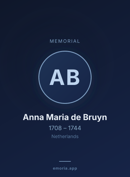 Memorial portrait of Anna Maria de Bruyn
