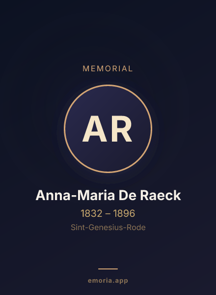 Memorial portrait of Anna-Maria De Raeck