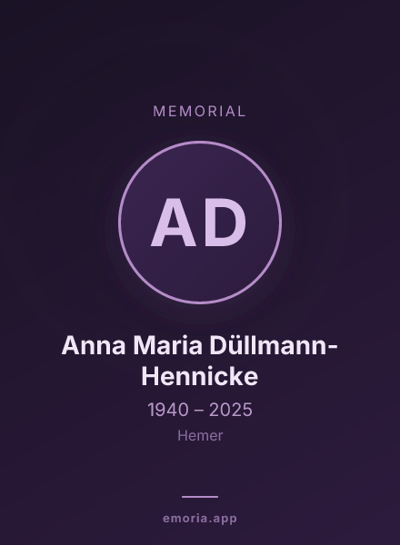 Memorial portrait of Anna Maria Düllmann-Hennicke
