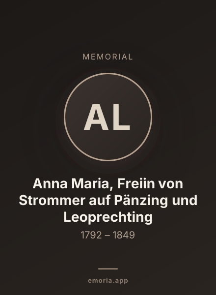 Memorial portrait of Anna Maria, Freiin von Strommer auf Pänzing und Leoprechting