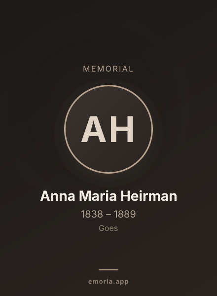 Memorial portrait of Anna Maria Heirman