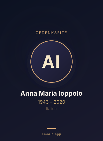 Gedenkportrait von Anna Maria Ioppolo