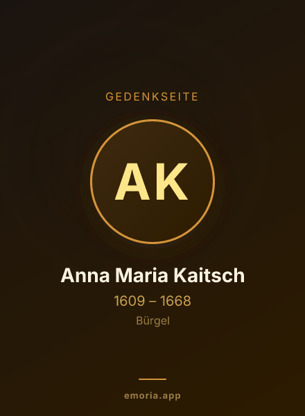 Gedenkportrait von Anna Maria Kaitsch