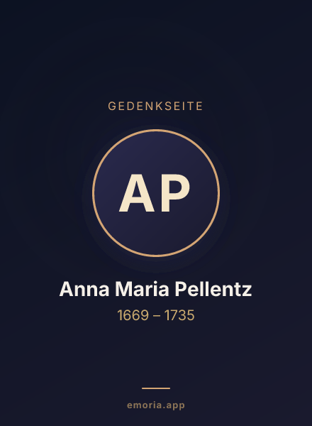 Gedenkportrait von Anna Maria Pellentz