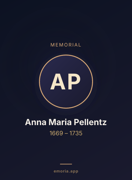 Memorial portrait of Anna Maria Pellentz