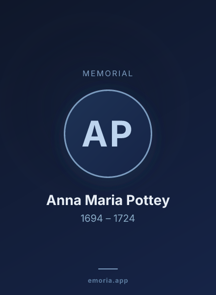 Memorial portrait of Anna Maria Pottey