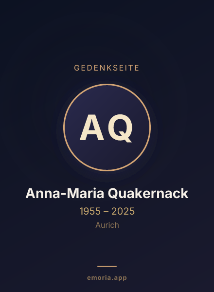 Gedenkportrait von Anna-Maria Quakernack
