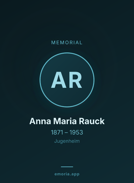 Memorial portrait of Anna Maria Rauck